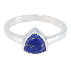 Emily Geometric Blue Solitaire Ring Lapis Lazuli Blue