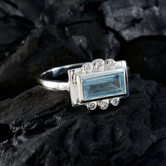 Savannah Blue Halo Ring with Gemstone and Diamonds
