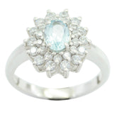 Lakshmi Blue Halo Ring for Women with Gemstones Blue Topaz Blue