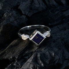 Agustina Blue Halo Ring for Women Sterling Silver