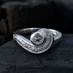 Amelia Blue Halo Ring for Women with Sparkling Gemstones