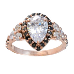 Yuki Blue Halo Ring for Women Rose Gold Pear-Shaped