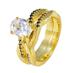 Ling Gold Blue Halo Ring for Women with Gemstone