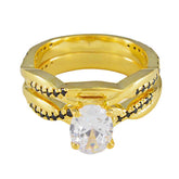 Ling Gold Blue Halo Ring for Women with Gemstone Blue Sapphire CZ Blue