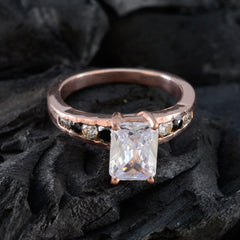 Kristine Rose Gold Blue Halo Ring for Women Elegant