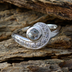 Amelia Blue Halo Ring for Women with Sparkling Gemstones