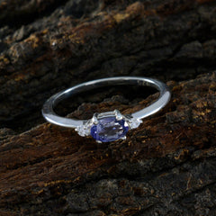 Meera Blue Halo Ring for Women with Gemstone Accent