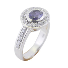 Hannah Blue Halo Ring for Women with Sparkling Stones
