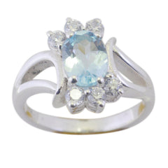 Riya Blue Halo Ring for Women with Gemstone Accents Blue Topaz Blue