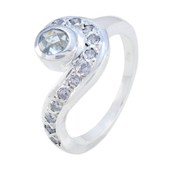 Amelia Blue Halo Ring for Women with Sparkling Gemstones