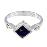 Agustina Blue Halo Ring for Women Sterling Silver Lapis Lazuli Blue