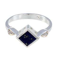 Agustina Blue Halo Ring for Women Sterling Silver Lapis Lazuli Blue