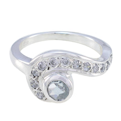 Amelia Blue Halo Ring for Women with Sparkling Gemstones Blue Topaz Blue