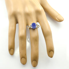 Hana Blue Solitaire Claddagh Ring with Lapis Gemstone