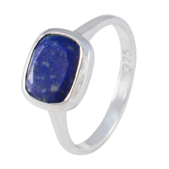 Noelia Blue Solitaire Gemstone Ring in Sterling Silver