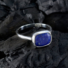 Noelia Blue Solitaire Gemstone Ring in Sterling Silver