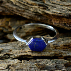Maria Blue Solitaire Gemstone Ring in Sterling Silver
