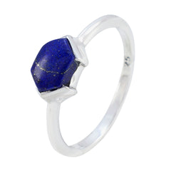 Maria Blue Solitaire Gemstone Ring in Sterling Silver