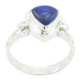 Julia Blue Solitaire Gemstone Ring Sterling Silver Lapis Lazuli Blue
