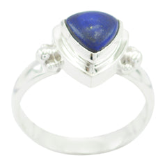 Julia Blue Solitaire Gemstone Ring Sterling Silver Lapis Lazuli Blue