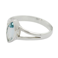 Ananya Geometric Blue Solitaire Ring