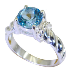 Antonia Glamorous Blue Solitaire Ring Blue Topaz Blue