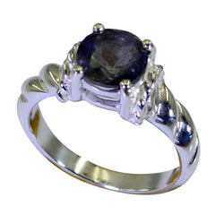Riya Contemporary Blue Solitaire Ring