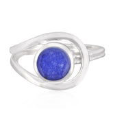 Nayara Graceful Blue Solitaire Ring Indian Blue Sapphire Blue