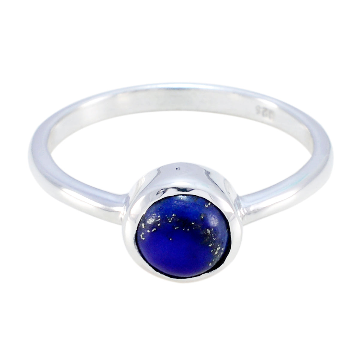 Saanvi Graceful Blue Solitaire Ring Lapis Lazuli Blue