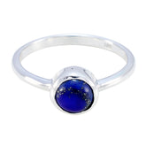Saanvi Graceful Blue Solitaire Ring Lapis Lazuli Blue