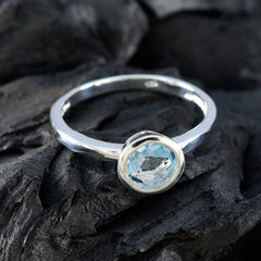 Katarina Abstract Blue Solitaire Ring