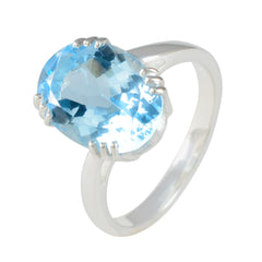 Katarina Contemporary Blue Solitaire Ring