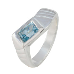 Micaela Abstract Blue Solitaire Ring