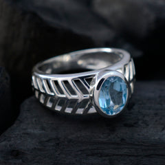 Sofia Rope-Wire Blue Solitaire Ring