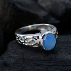 Stella Rope-Wire Blue Solitaire Ring