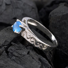 Claire Abstract Blue Solitaire Ring