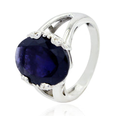 Agustina Contemporary Blue Solitaire Ring