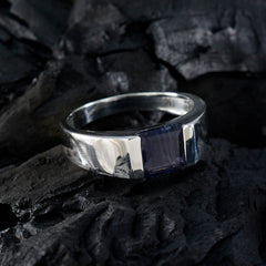 Laura Blue Solitaire Ring for Women in Sterling Silver