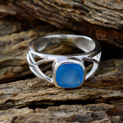 Carolina Blue Solitaire Ring for Women in Sterling Silver