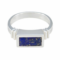 Isabella Blue Solitaire Ring for Women in Silver Lapis Lazuli Blue