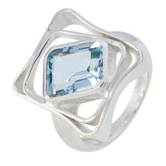 Siti Blue Solitaire Ring for Women with Gemstone