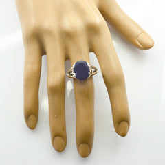 Agustina Contemporary Blue Solitaire Ring