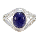 Kristine Blue Solitaire Ring India with Silver Design Iolite Blue