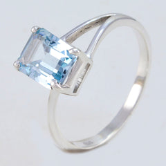 Nova Blue Solitaire Ring India with Elegant Gemstone