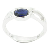 Emily Blue Solitaire Ring India - Elegant Gemstone Jewelry Iolite Blue