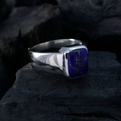 Freya Blue Solitaire Ring with Lapis Lazuli Stone