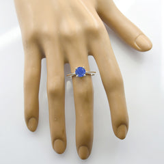 Riya Blue Solitaire Ring Elegant Gemstone Jewelry