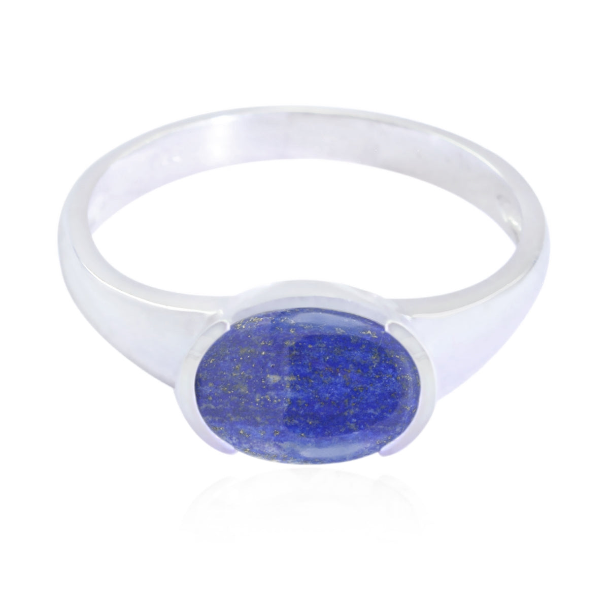 Meera Blue Solitaire Ring with Lapis Gemstone Lapis Lazuli Blue