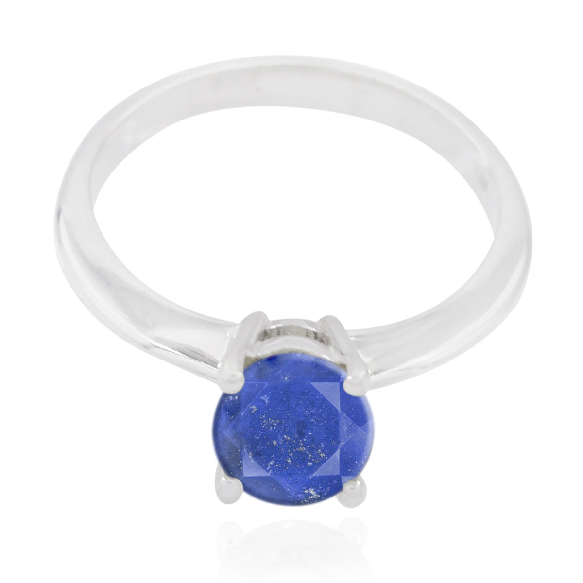 Riya Blue Solitaire Ring Elegant Gemstone Jewelry Lapis Lazuli Blue