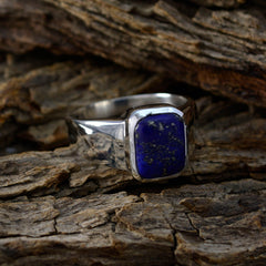 Freya Blue Solitaire Ring with Lapis Lazuli Stone